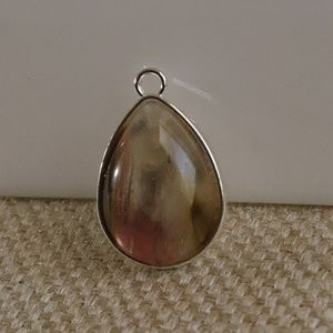Natural Cherry Quartz Stone Teardrop Pendant